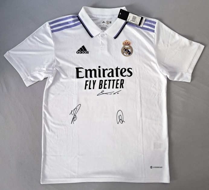 Luka Modric, Benzema and Vini Jr. Signed Real Madrid Replica Shirt