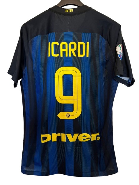 Icardi Inter Match-Issued Shirt, TIM Cup 2016/17 