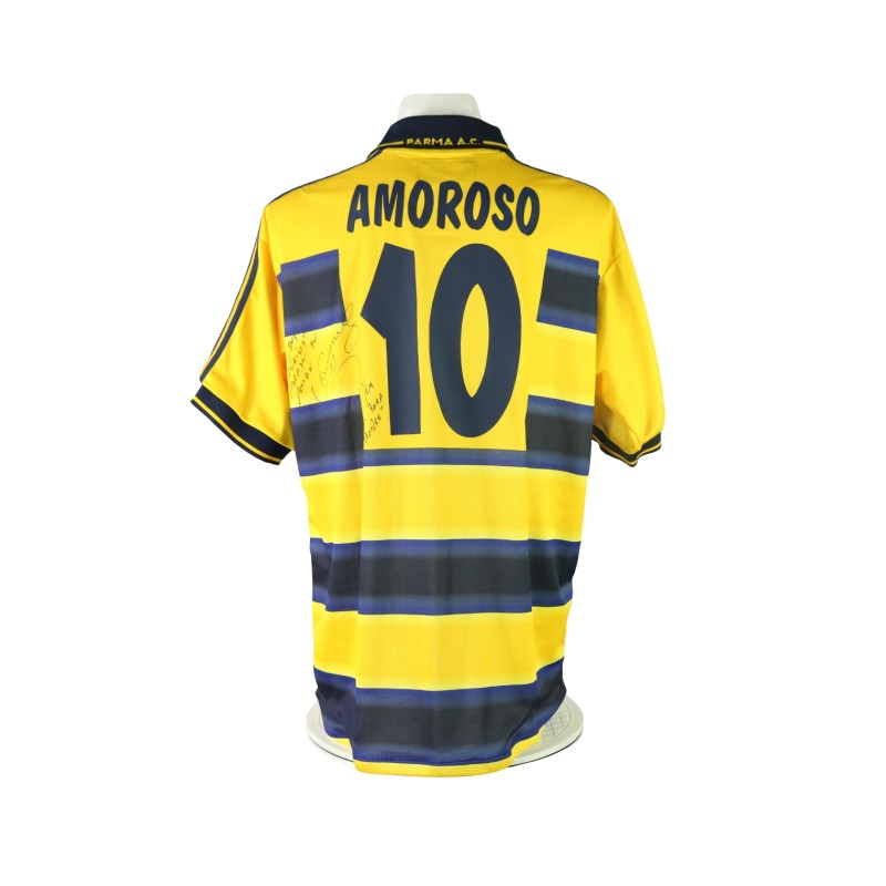 Amoroso's Official Parma Signed Shirt, 2000/01