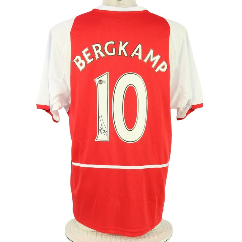 Bergkamp Official Arsenal Signed Shirt, 2003/04