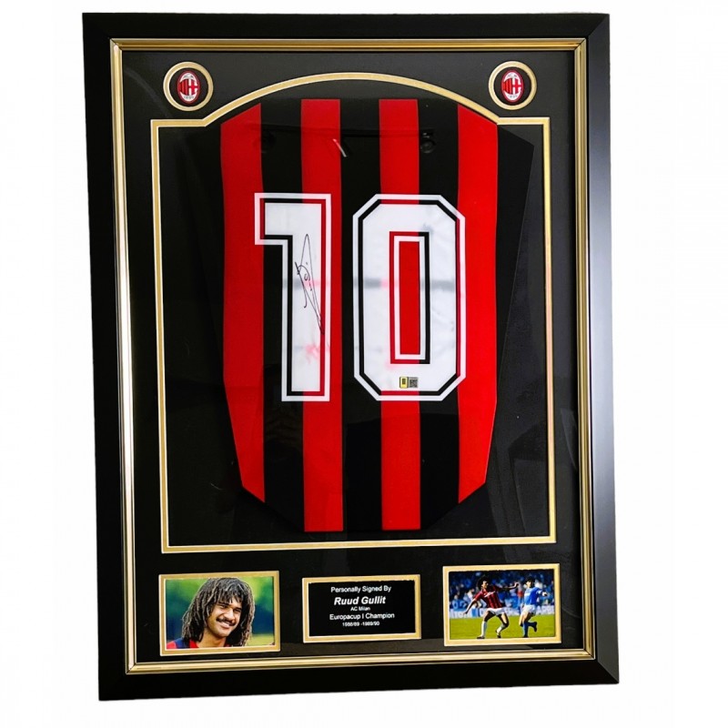 Ruud Gullit's AC Milan 1988 Signed and Framed Shirt