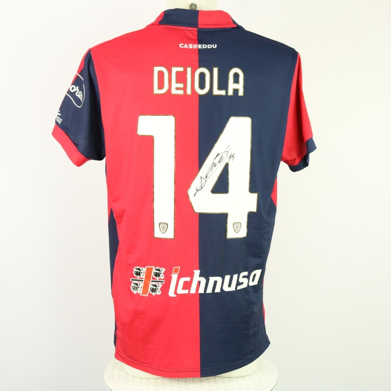 Deiola's Unwashed Signed Shirt, Cagliari vs Juventus 2024