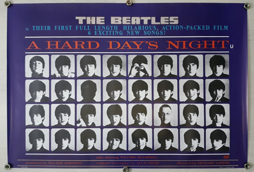 The Beatles "A Hard Day's Night" Horizontal Poster