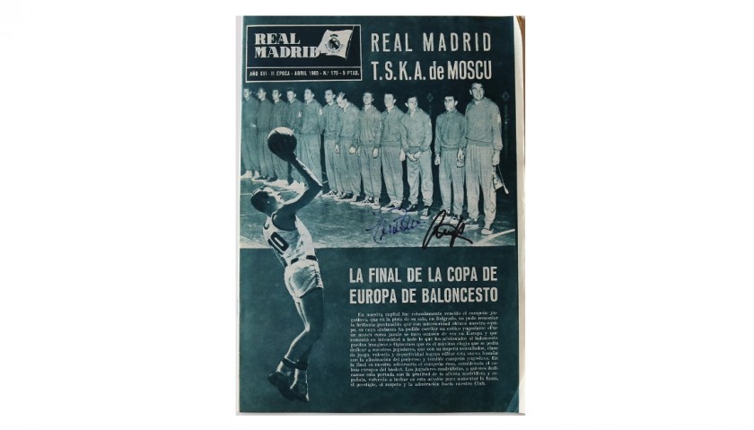 Real Madrid 1965 Historical Magazine - Signed by Luyk and Emiliano