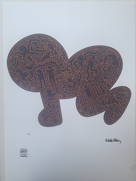 "Baby and People" Keith Haring Signed Lithograph 