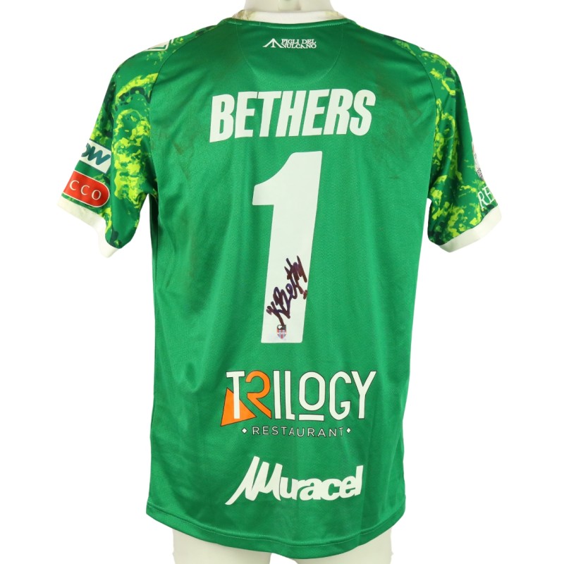 Bethers' unwashed Signed Shirt, Crotone vs Catania 2024 