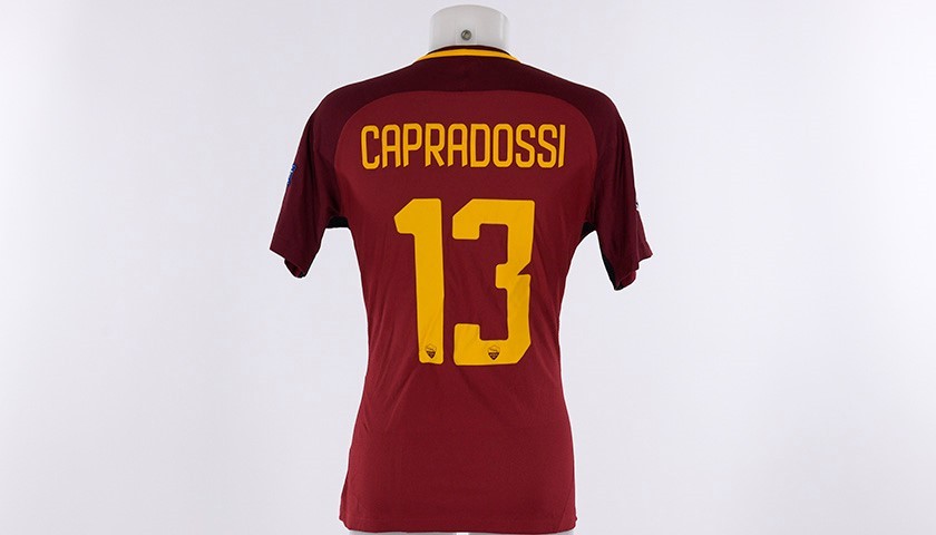 Capradossi's Match-Issue Roma-Barcelona CL 2017/18 Shirt