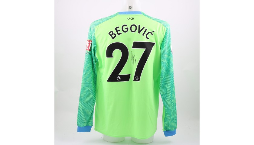 Begovic's AFC Bournemouth Worn and Signed Poppy Shirt