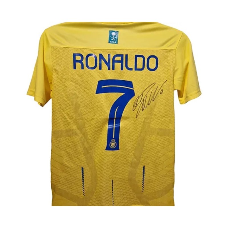 Maglia Al Nassr 2023/24 firmata e incorniciata di Cristiano Ronaldo