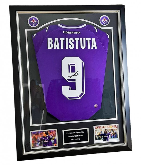 Batistuta's ACF Fiorentina 2020/21 Signed and Framed Shirt