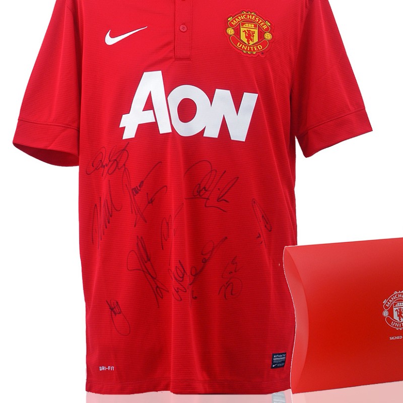 Manchester United Signed Shirt 2013/14 Squad