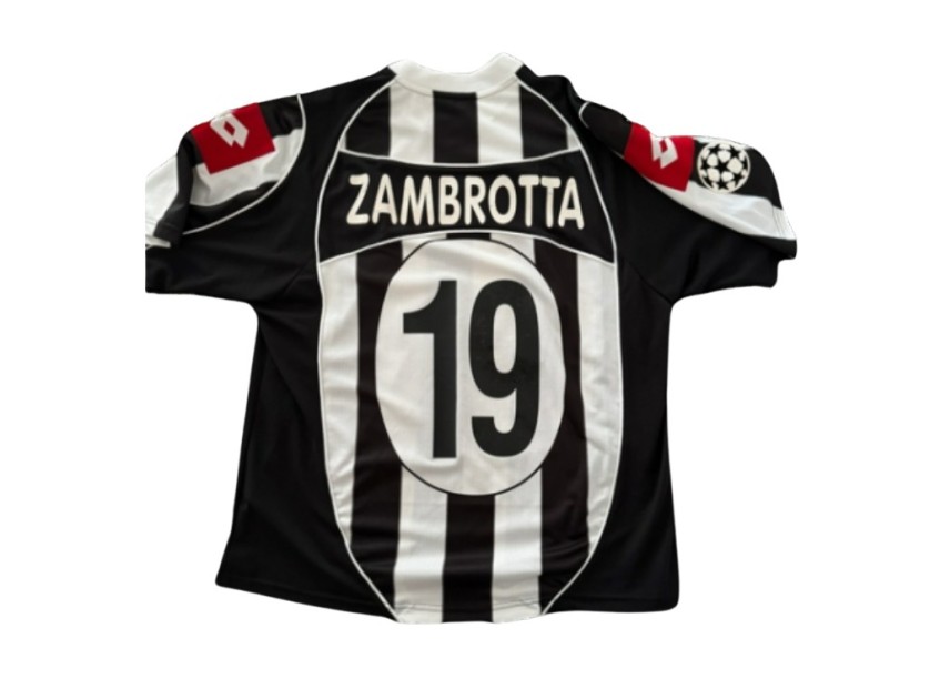 Zambrotta's Juventus Match Issued shirt, Champions League 2002/03