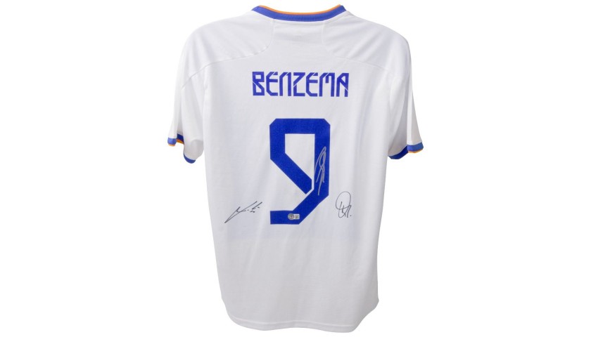 Official Real Madrid Shirt, 2021/22 - Signed by Benzema, Vincius Jr and  Modric - CharityStars