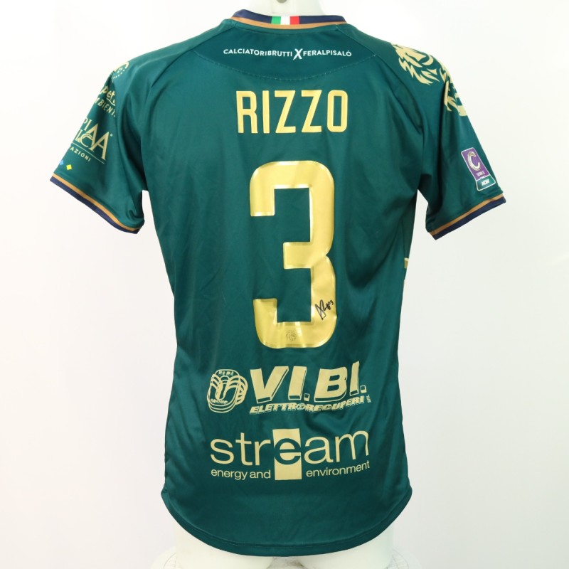 Rizzo's Feralpisalò vs Pro Vercelli Signed Unwashed Shirt, 2024