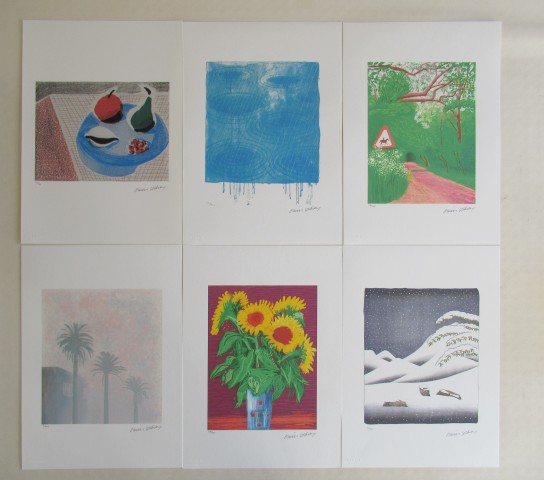 Set of Six Offset Lithographs by David Hockney