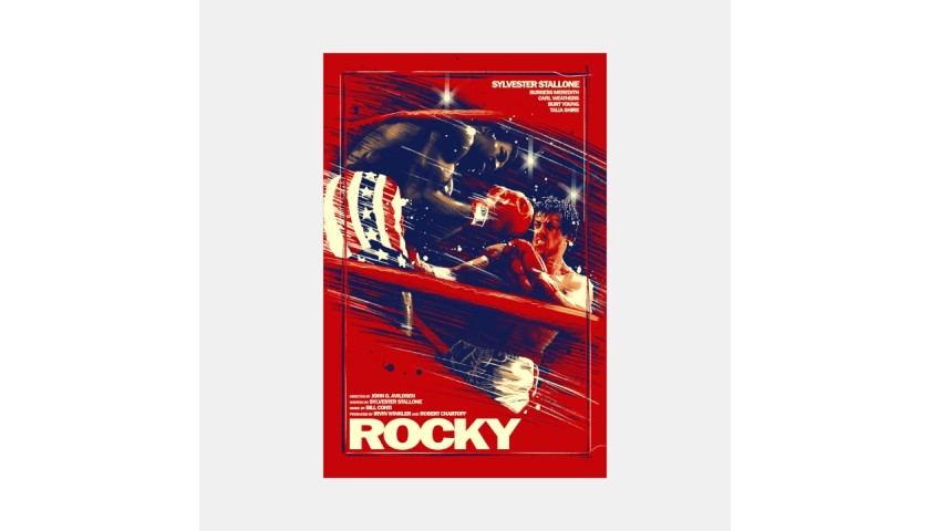 "Rock" by Yvan Quinet Limited Edition Screen Print Poster Art 52/160