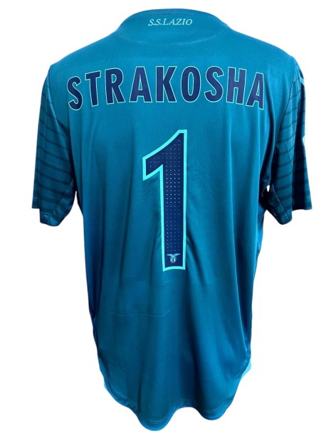 Strakosha's Lazio Unwashed Shirt 2016/17 - Special Patch