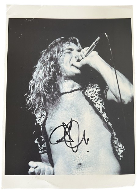 Robert Plant Led Zeppelin Signed Photograph