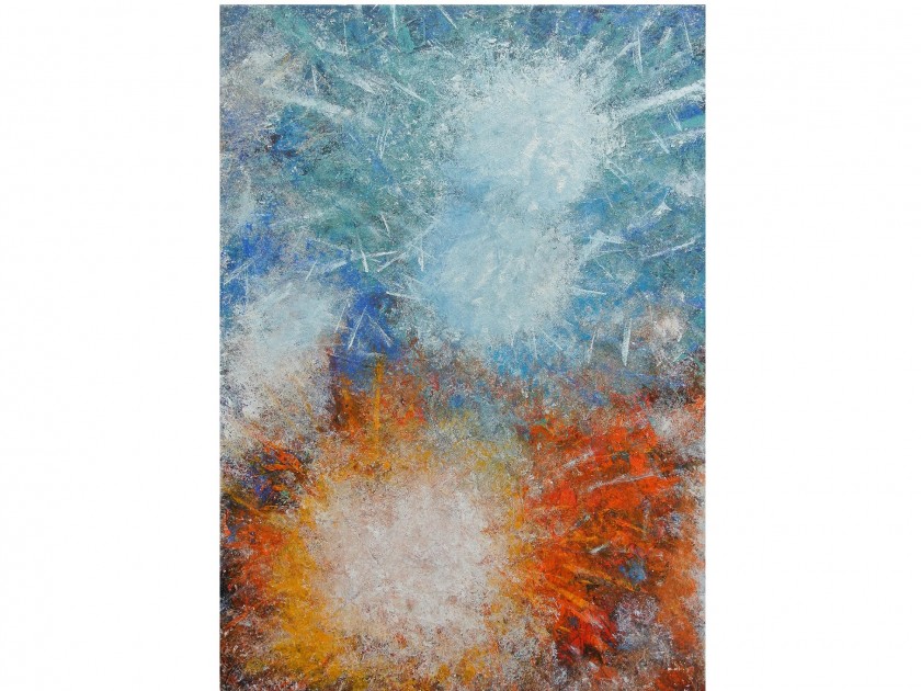 Mirella Buosi "Aura-Percezione visiva" mixed media on canvas 50x70 cm