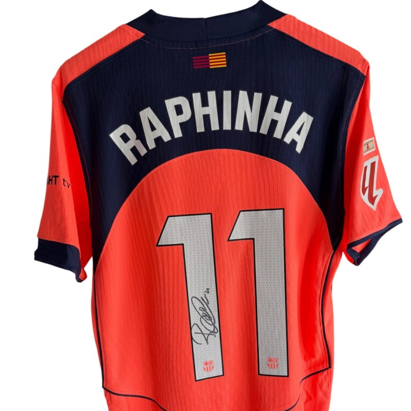 Raphinha's FC Barcelona Signed Match-Issued Shirt vs Real Betis, LaLiga 2025/26