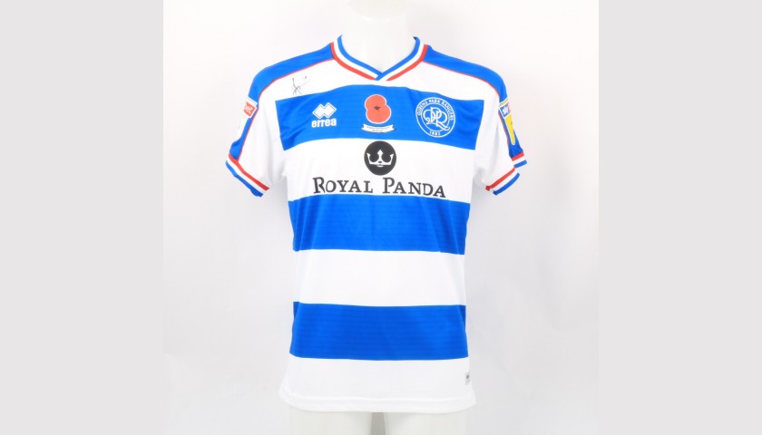 Eze's Queens Park Rangers Match-Issued Signed Poppy Shirt 