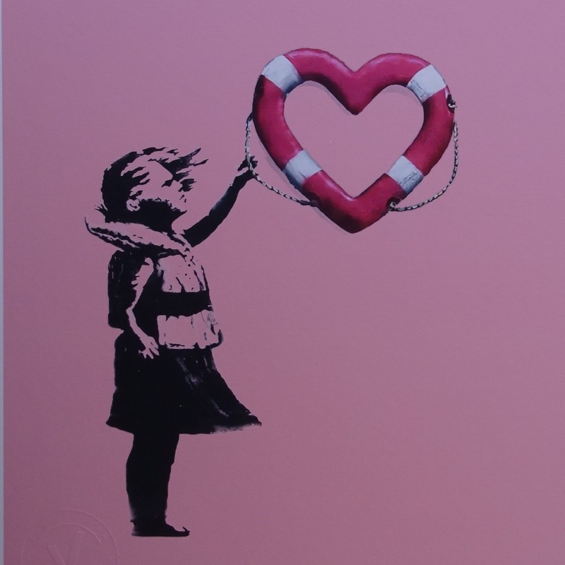 Banksy x Post Modern Vandal "Girl With Heart Shaped Float"  
