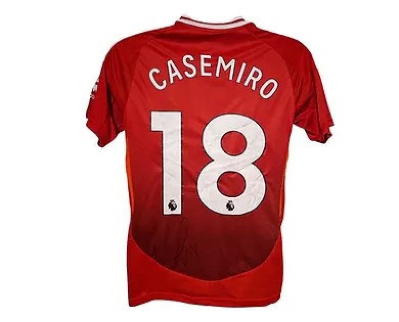 Maglia replica firmata da Casemiro del Manchester United 2024/25