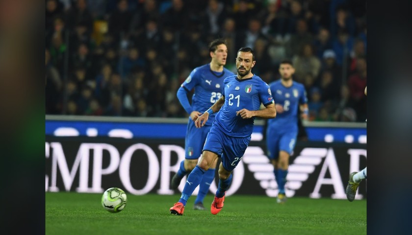 Quagliarella's Match Shirt, Italy-Bosnia 2019