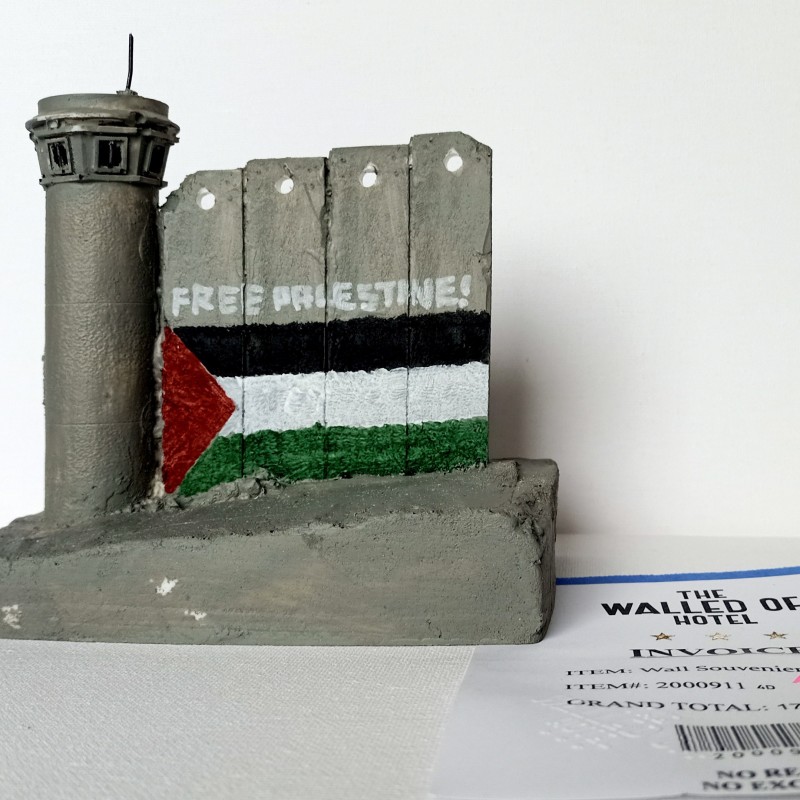 Banksy "Free Palestine" Wall Section Sculpture - Walled Off Hotel