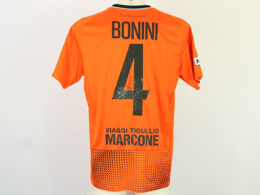 Bonini's Unwashed Signed Shirt, Cesena vs Virtus Entella 2024 