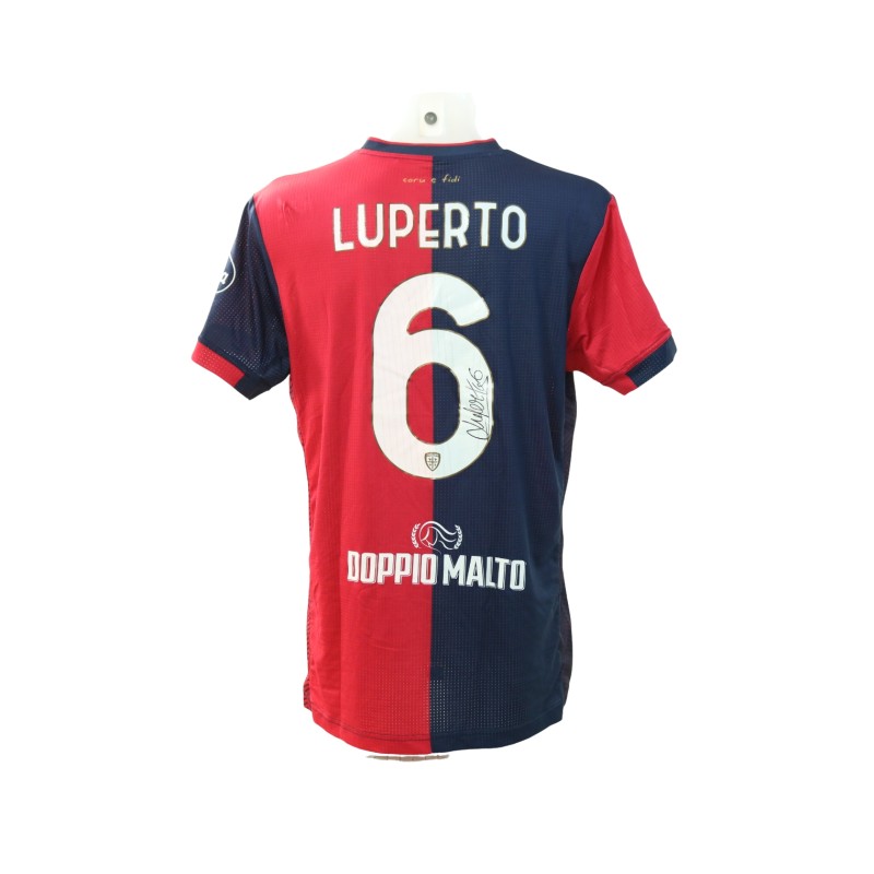 Luperto's Signed Unwashed Shirt, Cagliari vs Inter 2024