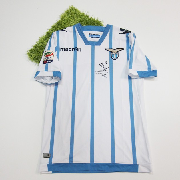 Candreva match issued shirt with Lazio, Serie A 2014/2015 - signed