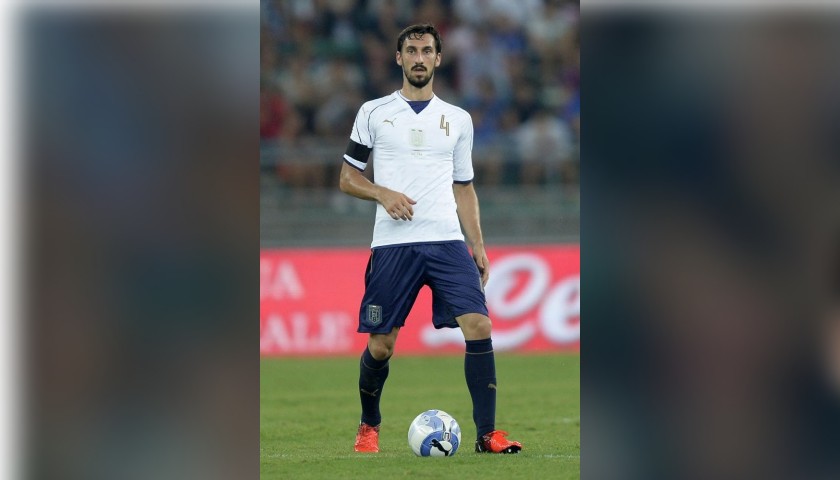 Astori's Match-Issue/Worn Shirt, Macedonia-Italy 2016