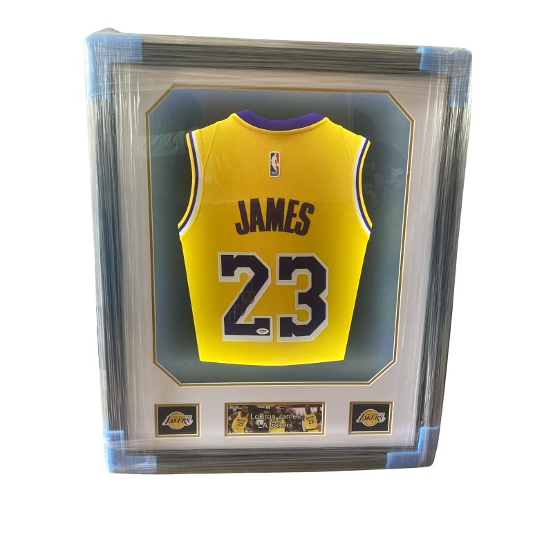 LeBron James' Lakers Signed And Framed Jersey