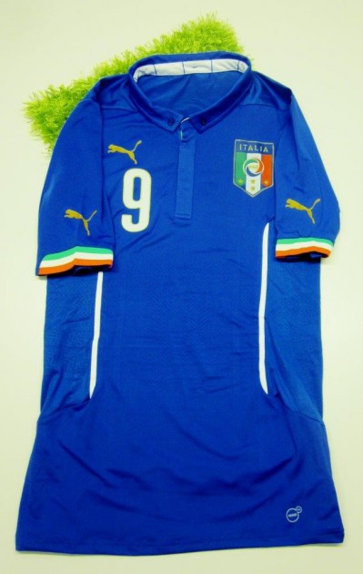 Balotelli Italy official authentic shirt signed, Brazil 2014 - #celebriamolamaglia #vivoazzurro