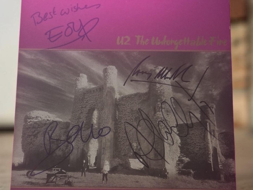 U2 Signed The Unforgettable Fire Vinyl LP