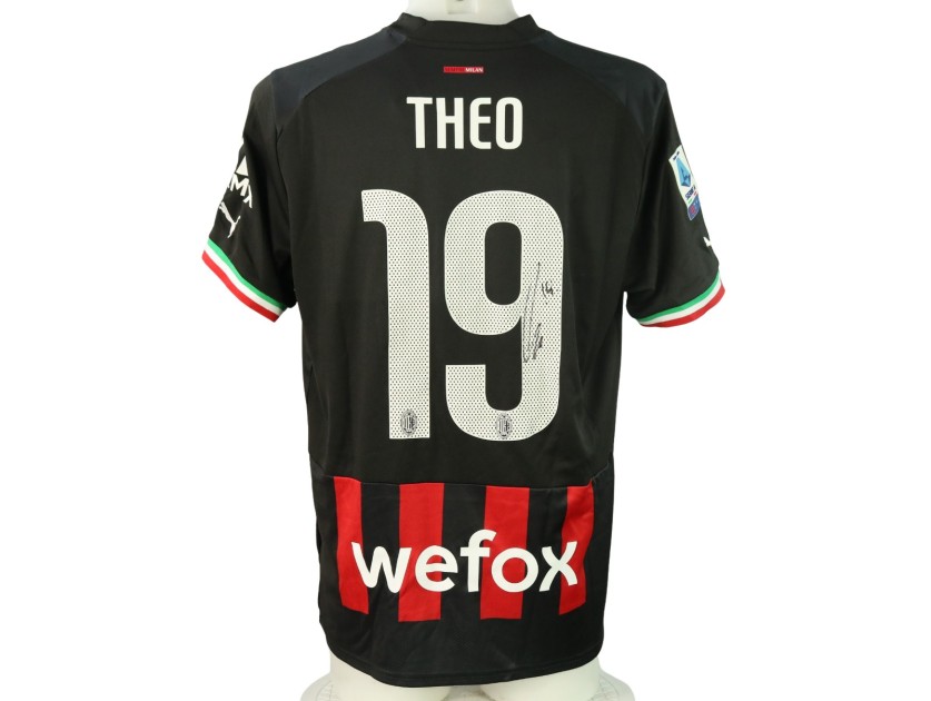 Maglia ufficiale Theo Hernández Milan - Autografata