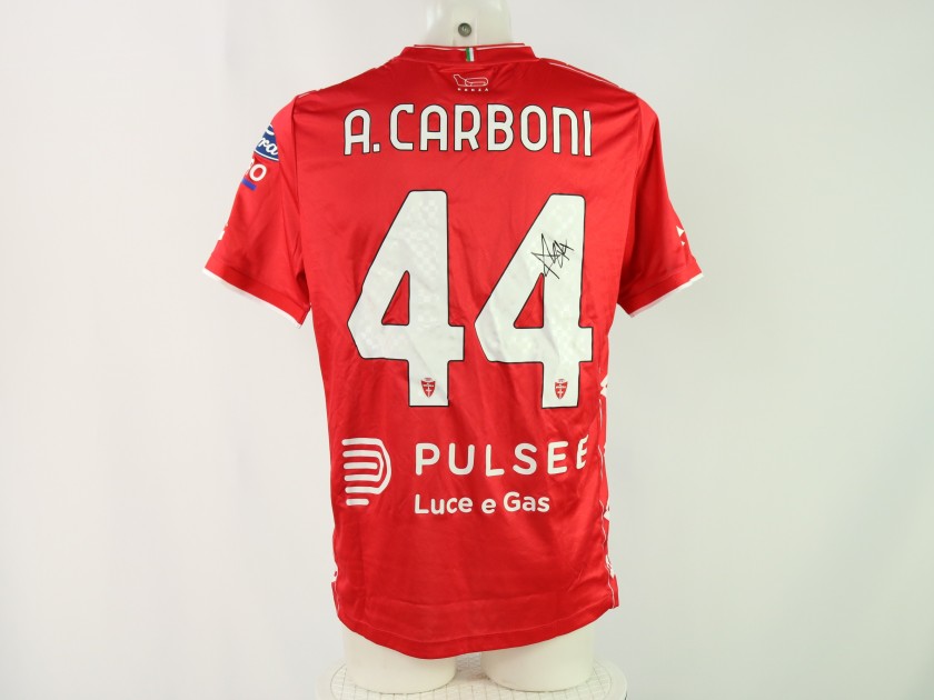 Carboni's Signed Unwashed Shirt, Como vs Monza 2024