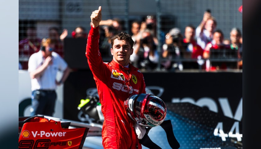 Ferrari Racing Team T-Shirt - Signed by Charles Leclerc