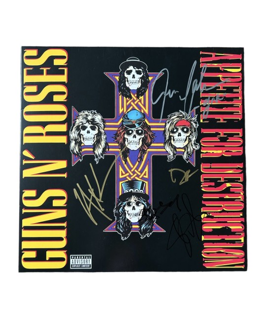 Guns N' Roses Signed Appetite For Destruction Vinyl LP - CharityStars