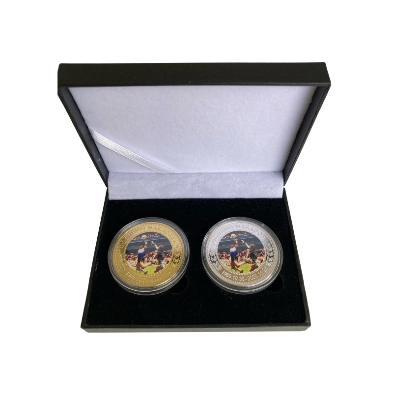 Diego Maradona Hand Of God Gold and Silver Plated Coins Set