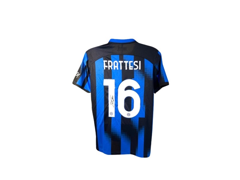 Maglia Replica firmata di Davide Frattesi Inter 2023/24