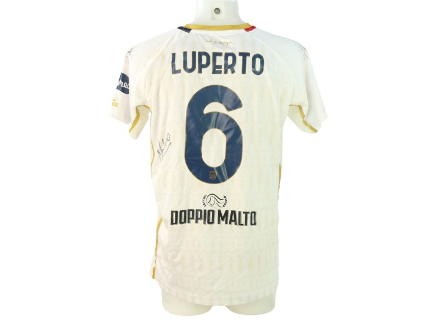 Luperto's Signed Unwashed Shirt, Lecce vs Cagliari 2024