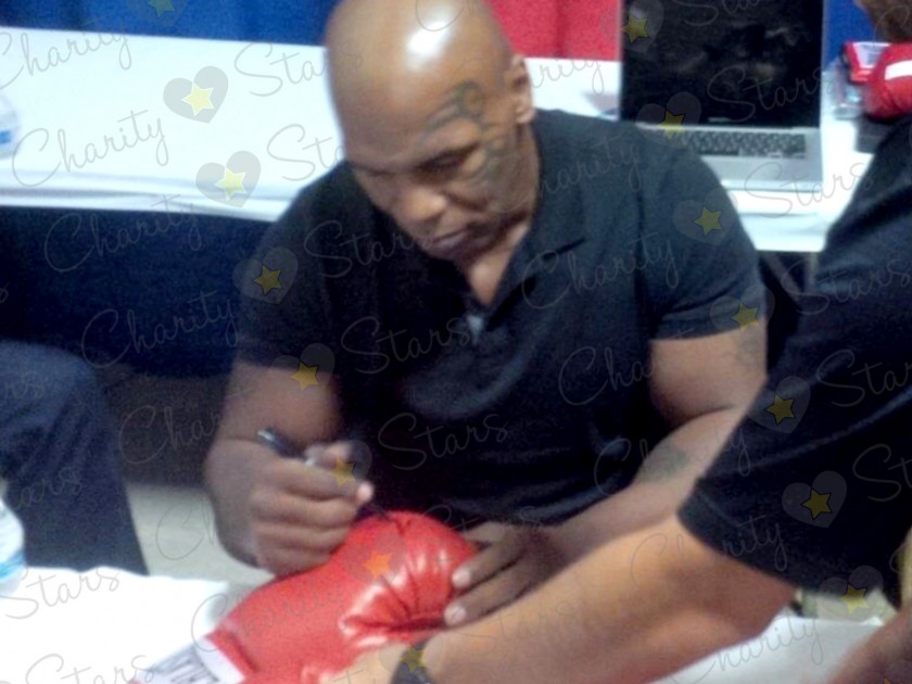Red Everlast Boxing Glove Signed by Mike Tyson