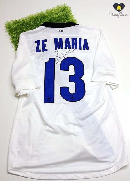 Inter 12/13 match issued shirt for Ze Maria - signed