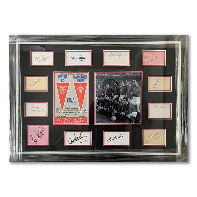 Manchester United vs Benfica 1968 European Cup Final Framed Display