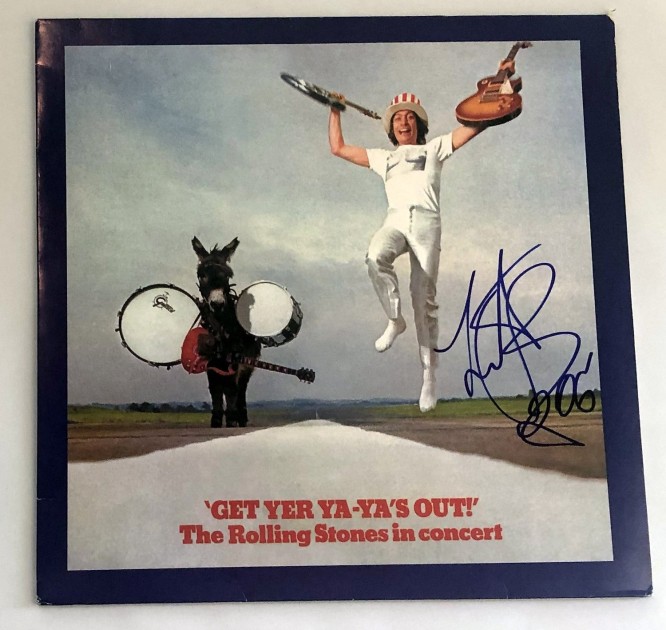 Charlie Watts dei Rolling Stones firmato Get Yer Ya-Ya's Out LP Sleeve