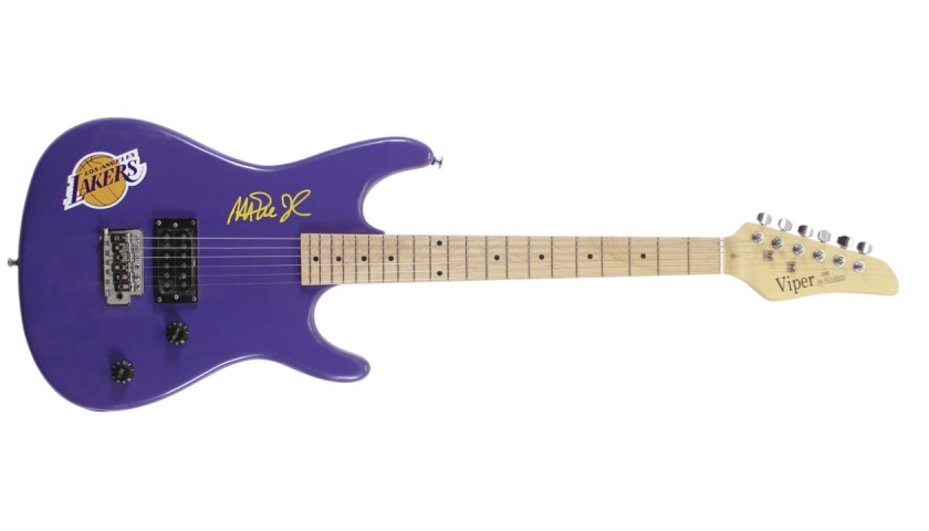 Magic Johnson Signed Lakers Guitar