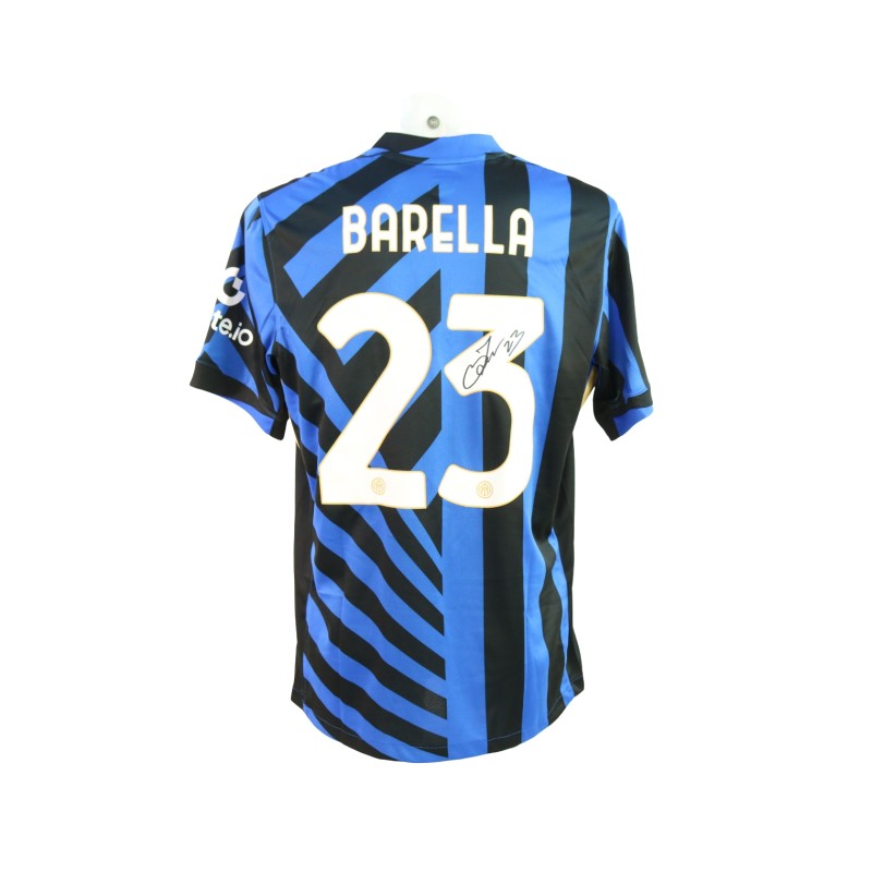 Barella's Official Inter Signed Shirt, UCL 2024/25 