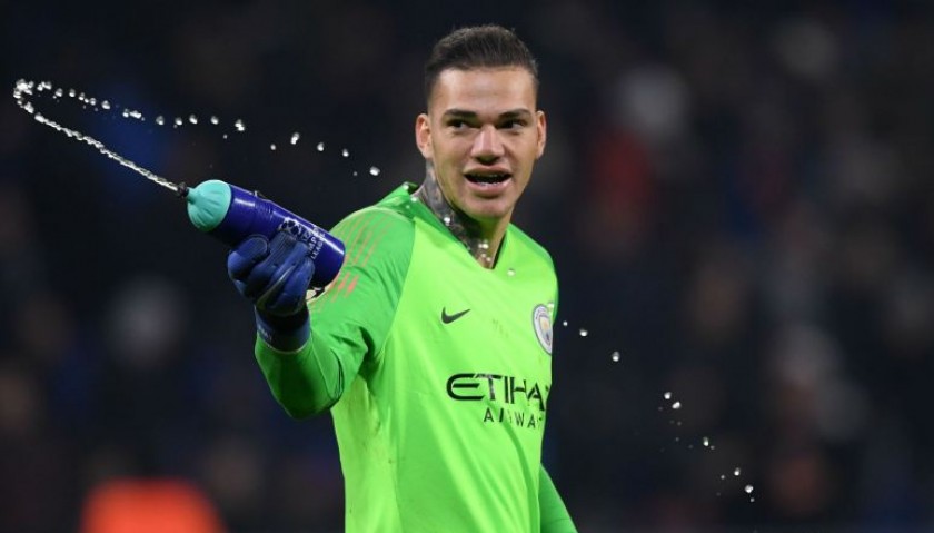 Ederson's Manchester City Match-Issued Shirt, Champions League 2018/19